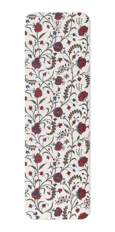 Ezen Designs - Red floral embroidery (18th C.) - Bookmark - Front