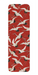 Ezen Designs - Crane embroidery on red - Bookmark - Front