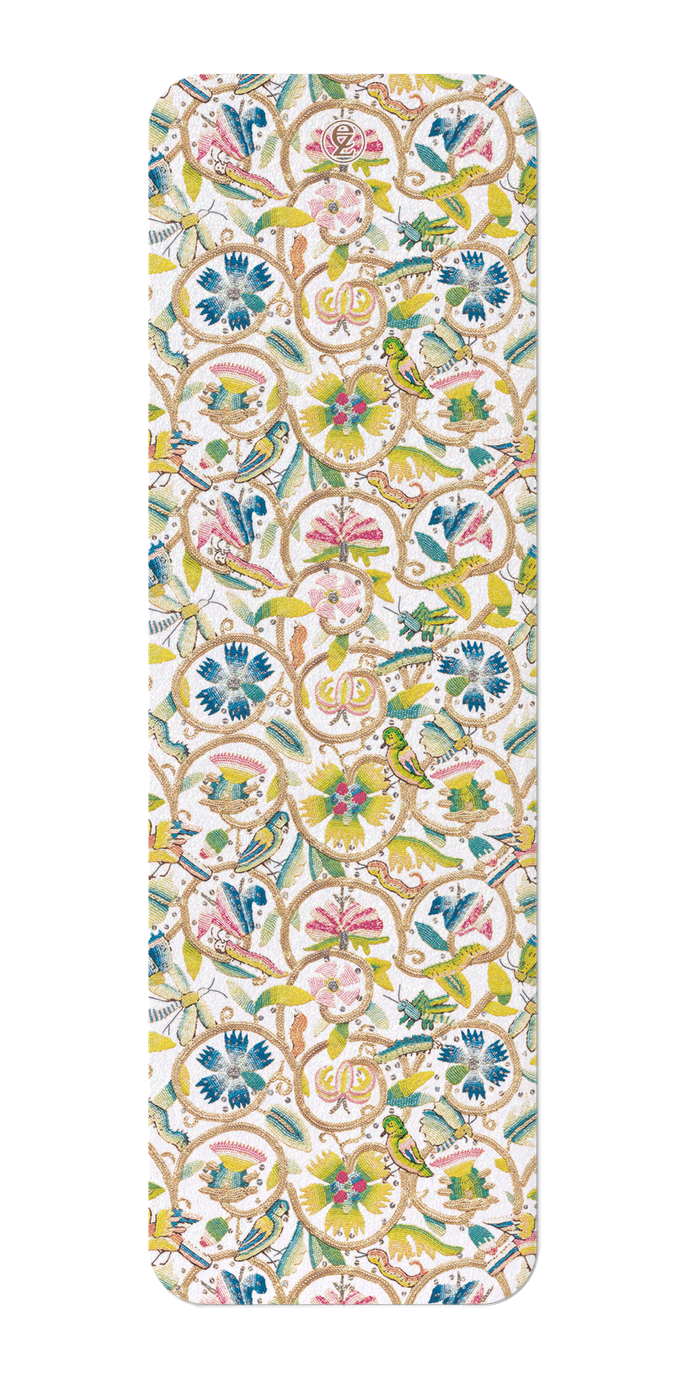 Ezen Designs - Tudor Coif Embroidery on White (17th C.) - Bookmark - Front