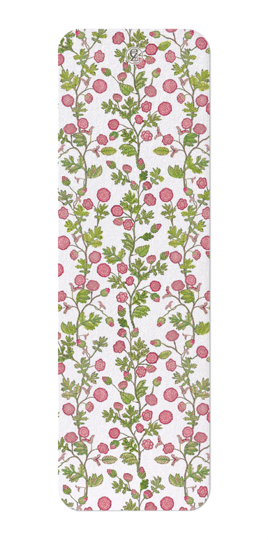 Ezen Designs - Tudor Embroidery of Roses on White (16th C.) - Bookmark - Front