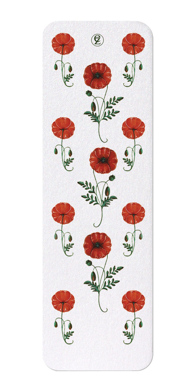 Ezen Designs - Red poppies (c.1520) - Bookmark - Front