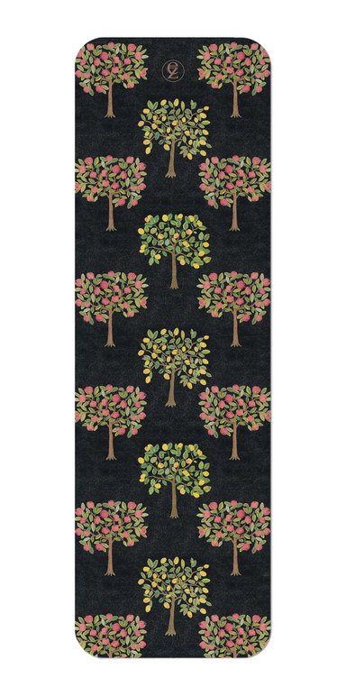 Ezen Designs - Pomegranate and Lemon Trees on black (16thC) - Bookmark - Front