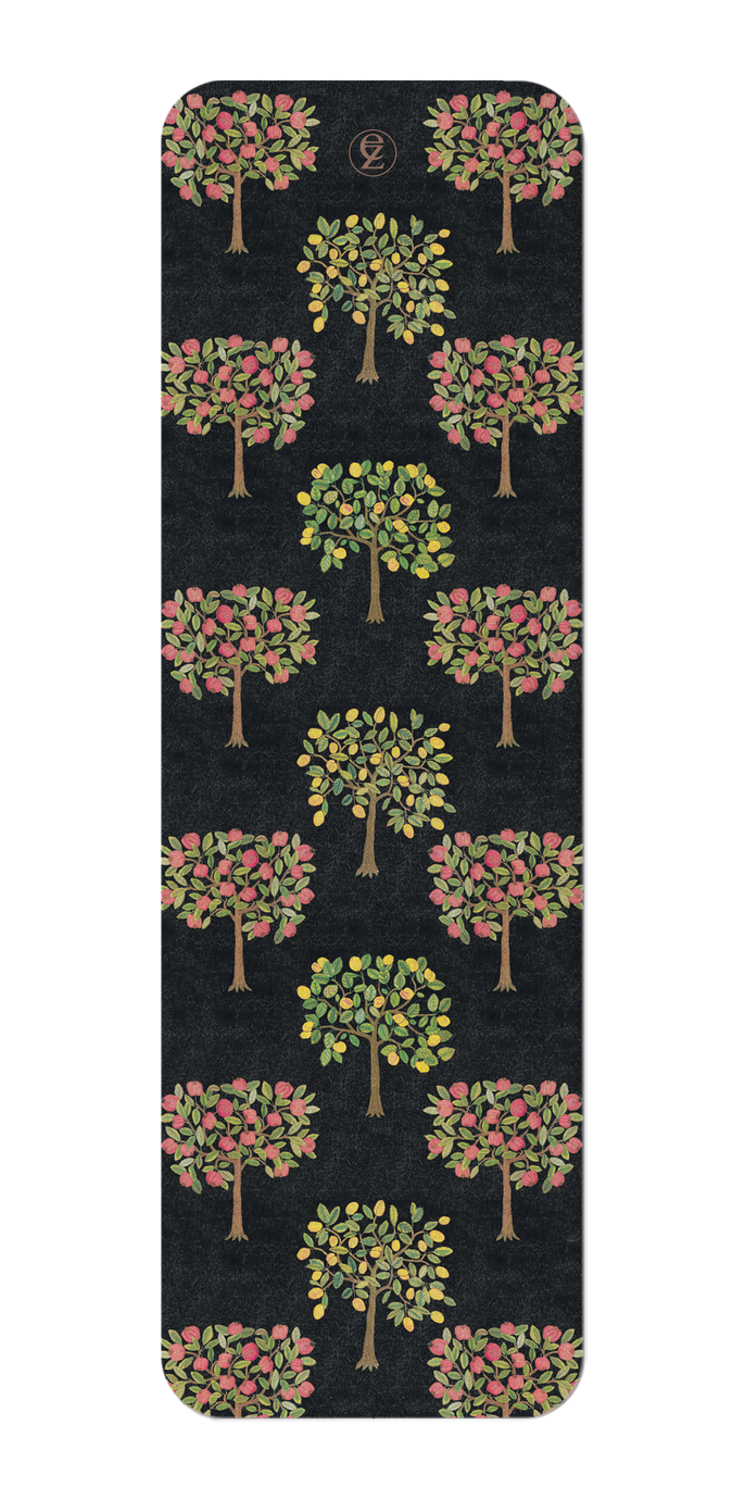 Ezen Designs - Pomegranate and Lemon Trees on black (16thC) - Bookmark - Front