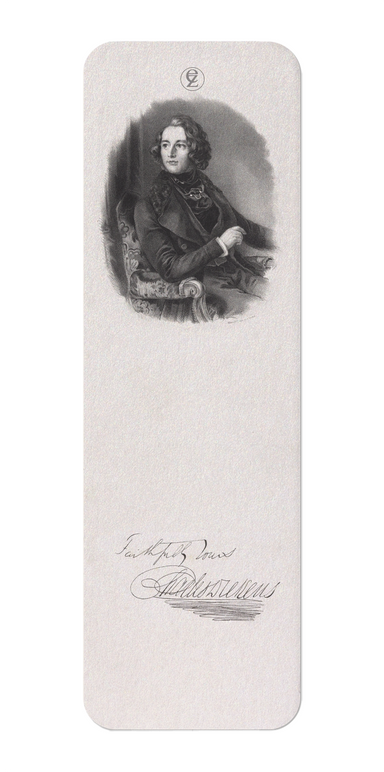 Ezen Designs - Portrait of Charles Dickens (1839) - Bookmark - Front