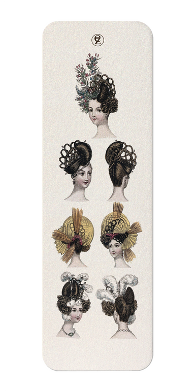 Ezen Designs - Fashionable Head Dresses (1830) - Bookmark - Front