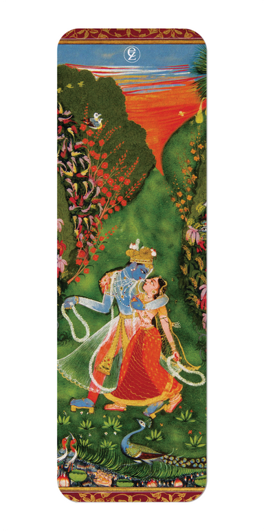 Ezen Designs - Radha and Krishna in a Flowering Grove (1720) - Bookmark - Front