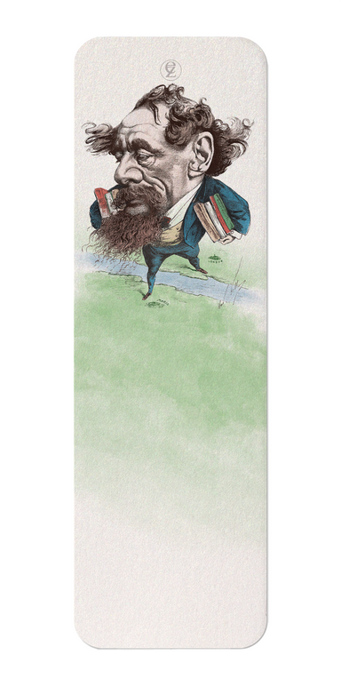Ezen Designs - Caricature of Charles Dickens (1868) - Bookmark - Front