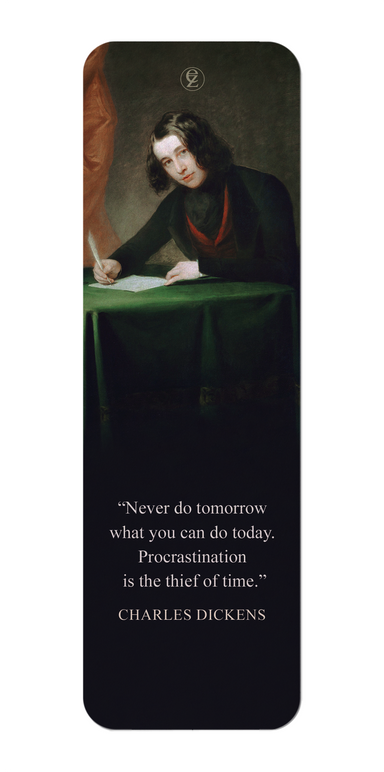 Ezen Designs - Charles Dickens by Francis Alexander (1842) - Bookmark - Front