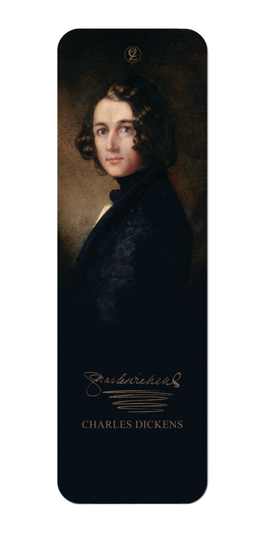 Ezen Designs - Charles Dickens Portrait by Margaret Gillies (1843) - Bookmark - Front
