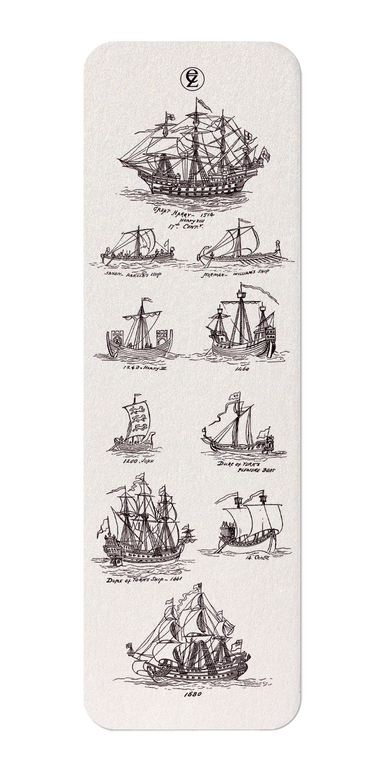 Ezen Designs - Sea Pictures Drawn with Pen and Pencil (1882) - Bookmark - Front