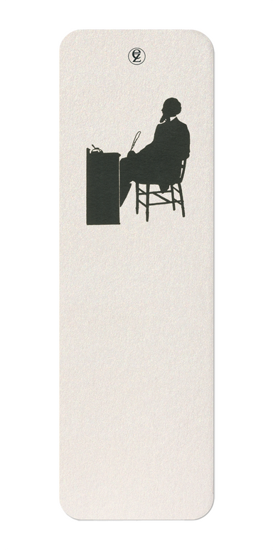 Ezen Designs - Silhouette of Charles Dickens (C.1928) - Bookmark - Front