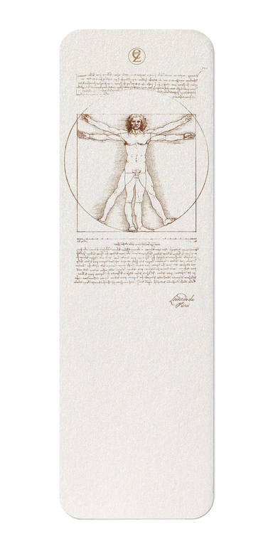 Ezen Designs - Vitruvian Man (C.1490) - Bookmark - Front