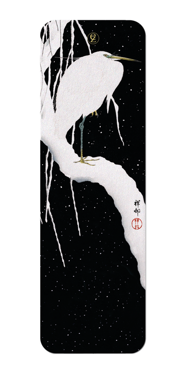 Ezen Designs - Egret in winter (c.1910) - Bookmark - Front