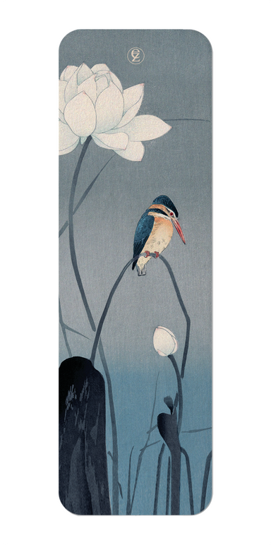 Ezen Designs - Kingfisher and lotus (c.1910) - Bookmark - Front
