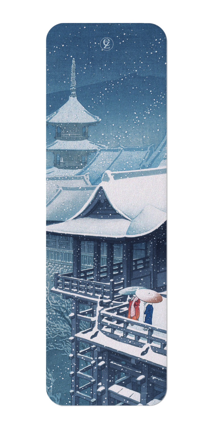 Ezen Designs - Snow at temple (1932) - Bookmark - Front