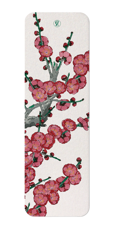 Ezen Designs - Red plum blossom (1953) - Bookmark - Front