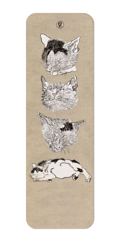 Ezen Designs - Three Cat Heads (c.1880) - Bookmark - Front