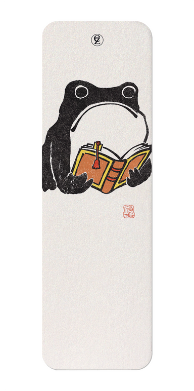 Ezen Designs - Book Reading Ezen Frog - Bookmark - Front
