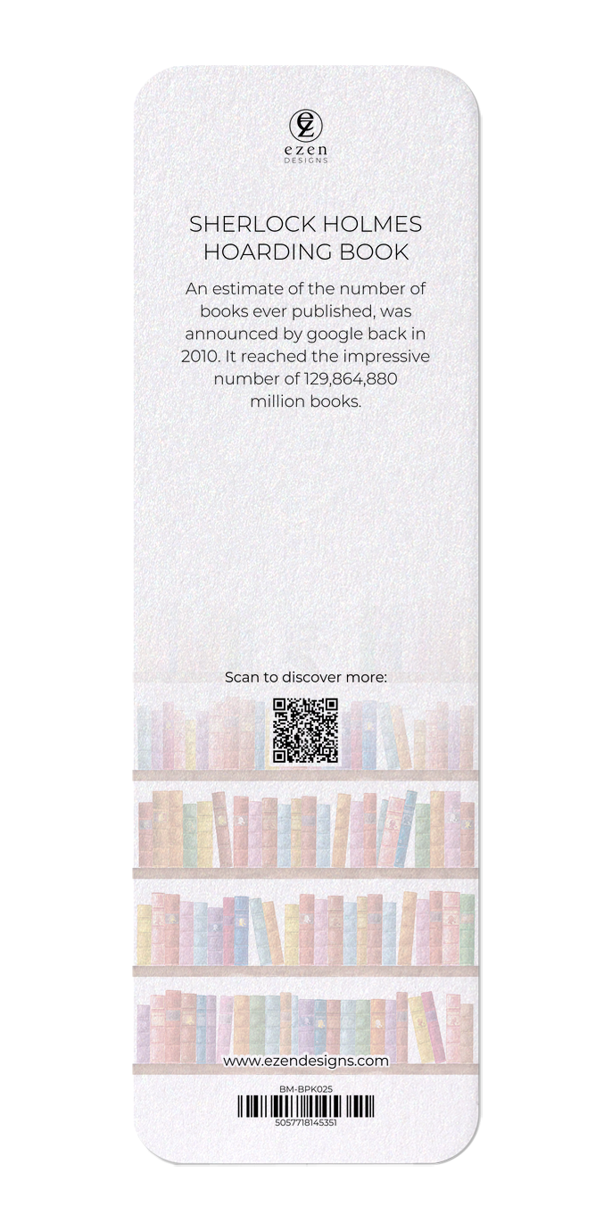 Ezen Designs - Sherlock Holmes Hoarding book - Bookmark  - Back