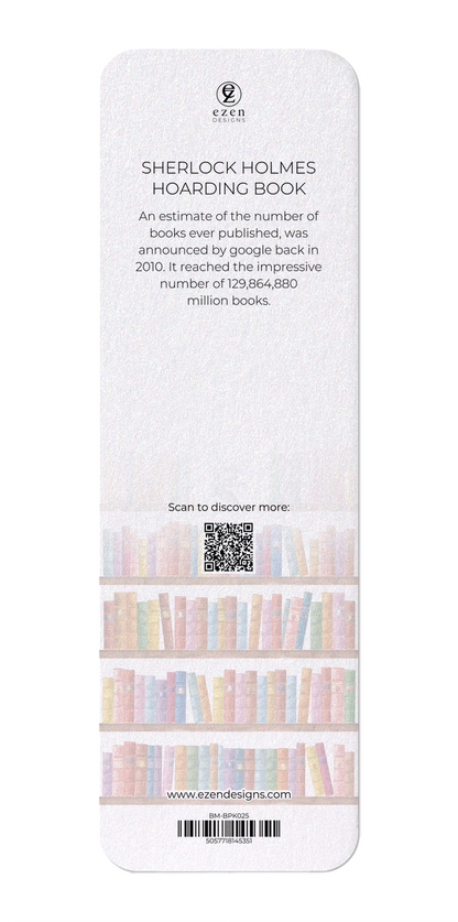Ezen Designs - Sherlock Holmes Hoarding book - Bookmark  - Back