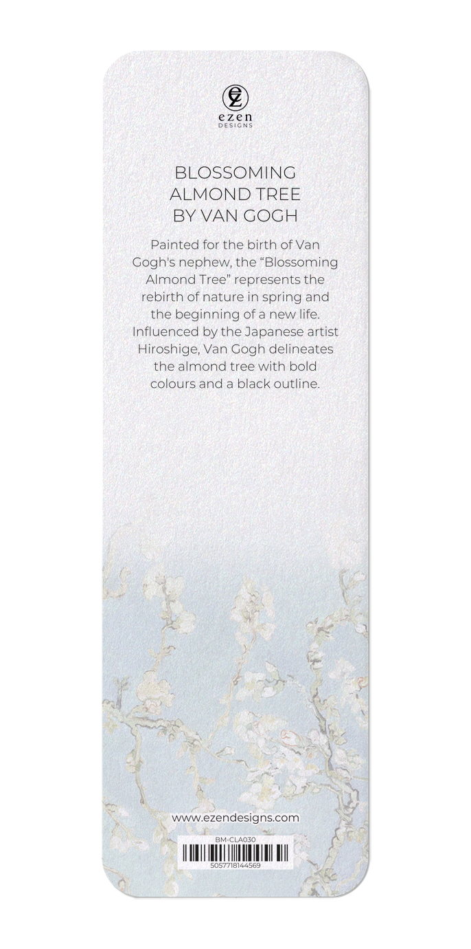 Ezen Designs - Blossoming almond tree by Van Gogh - Bookmark - Back