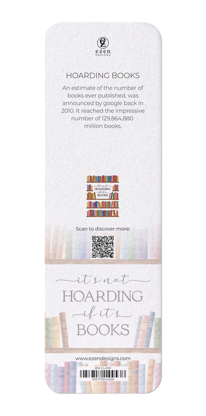 Ezen Designs - Hoarding books - Bookmark - Back