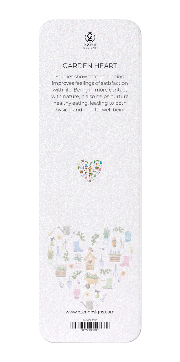 Ezen Designs - Garden heart - Bookmark - Back