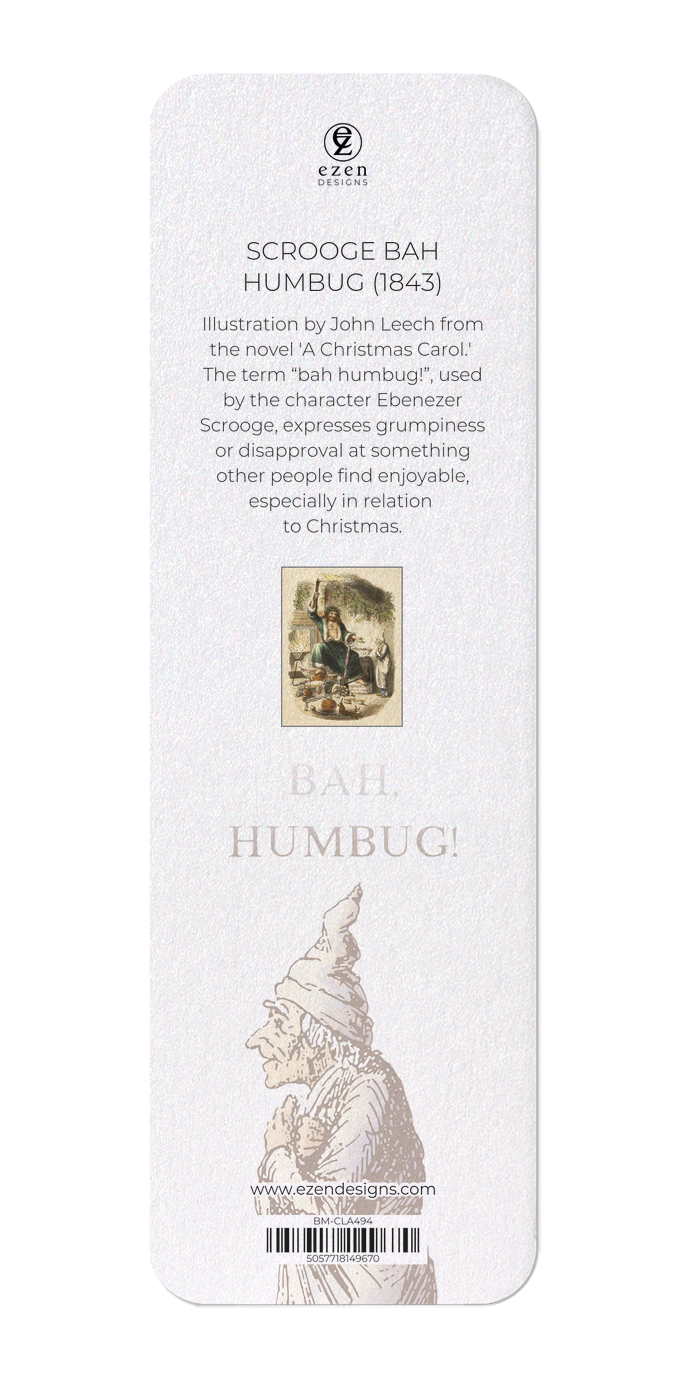 Ezen Designs - Scrooge Bah Humbug (1843) - Bookmark - Back