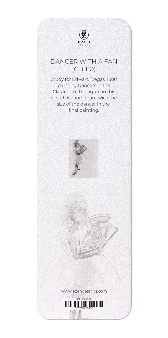 Ezen Designs - Dancer with a Fan (c.1880) - Bookmark - Back