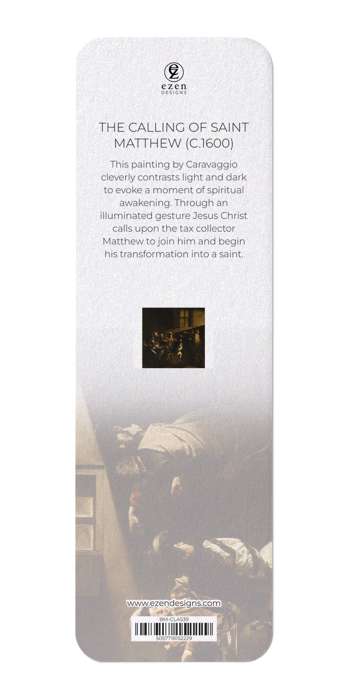 Ezen Designs - The Calling of Saint Matthew (c.1600) - Bookmark - Back