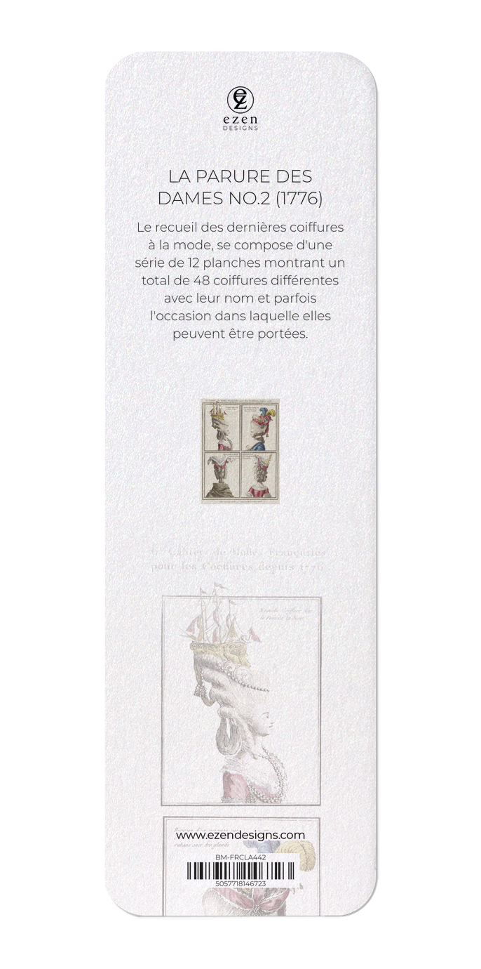 Ezen Designs - LA PARURE DES DAMES NO.2 (1776) - Bookmark - Back
