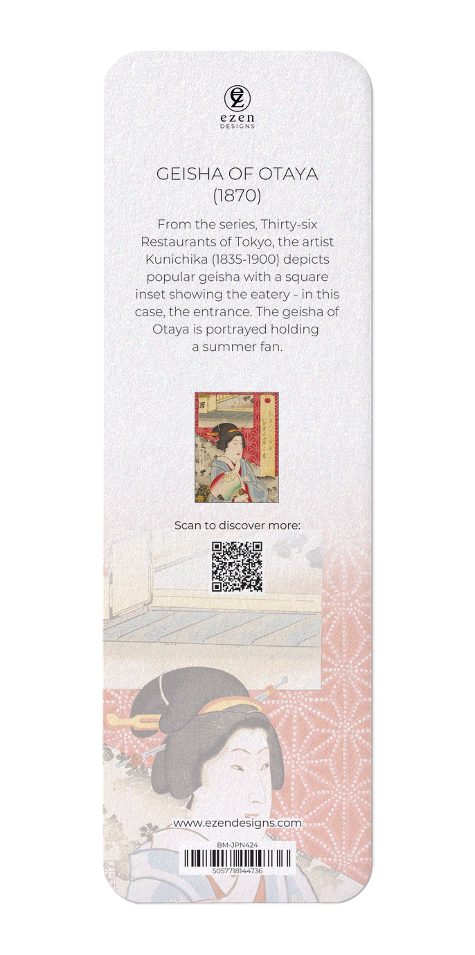 Ezen Designs - Geisha of Otaya (1870) - Bookmark - Back