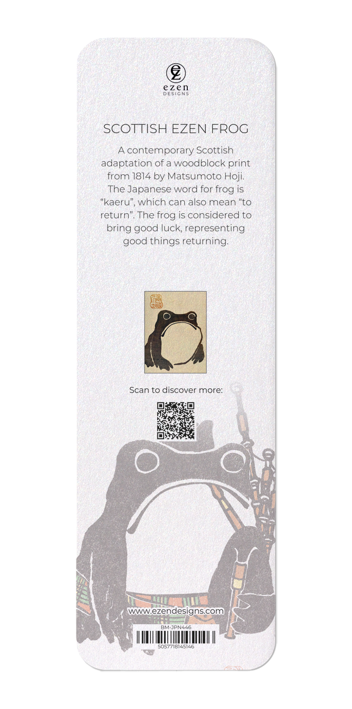 Ezen Designs - Scottish Ezen Frog - Bookmark - Back