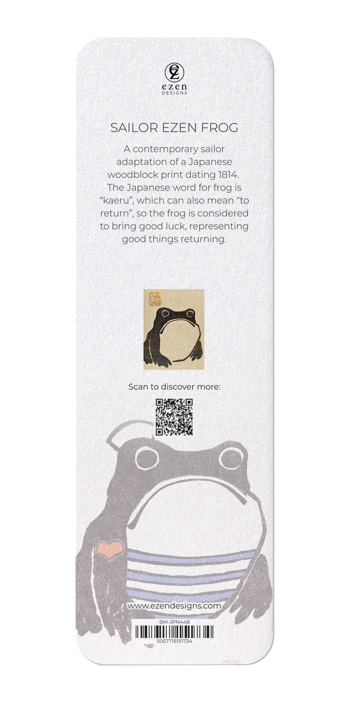 Ezen Designs - Sailor Ezen Frog - Bookmark - Back