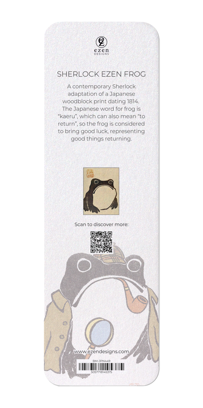 Ezen Designs - Sherlock Ezen Frog - Bookmark - Back