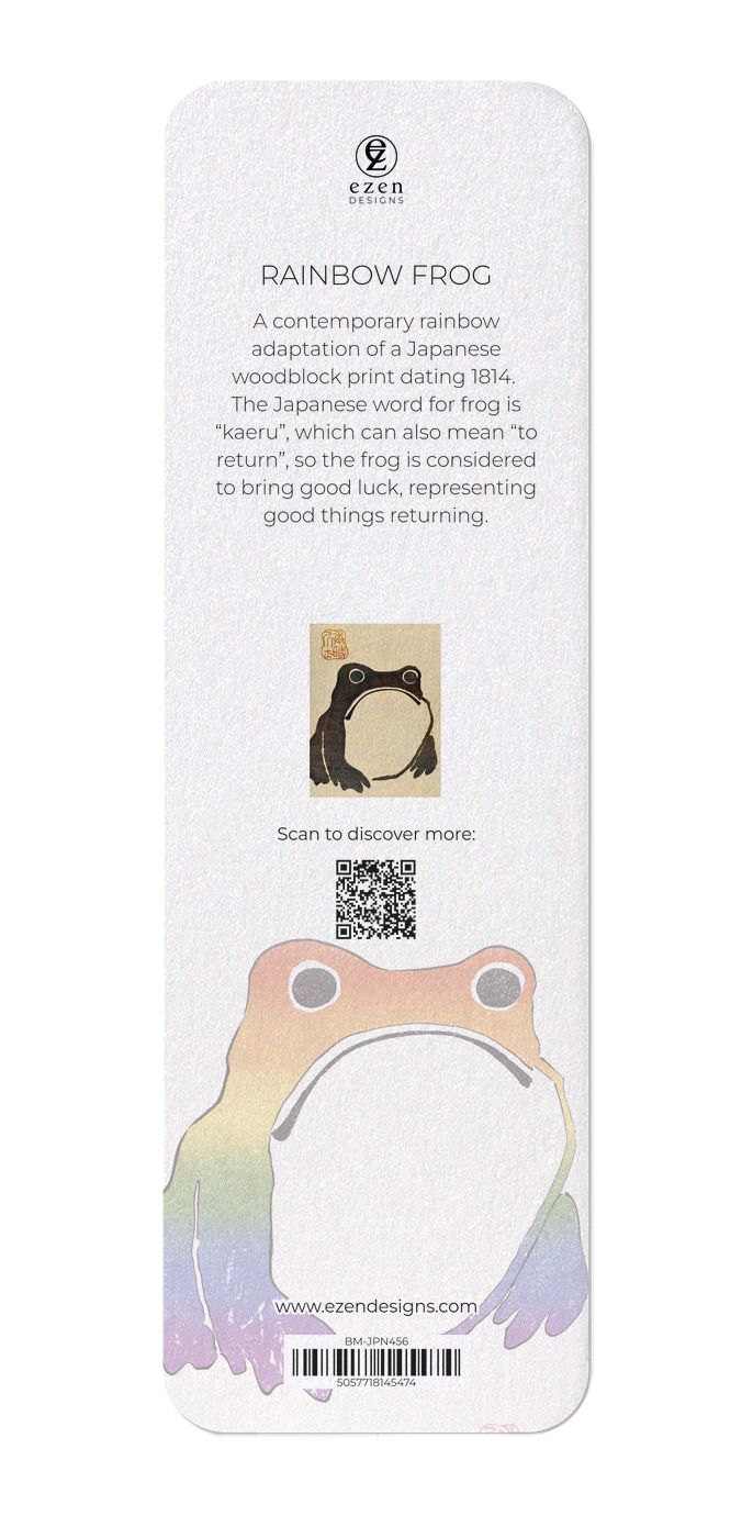 Ezen Designs - Rainbow Frog - Bookmark - Back