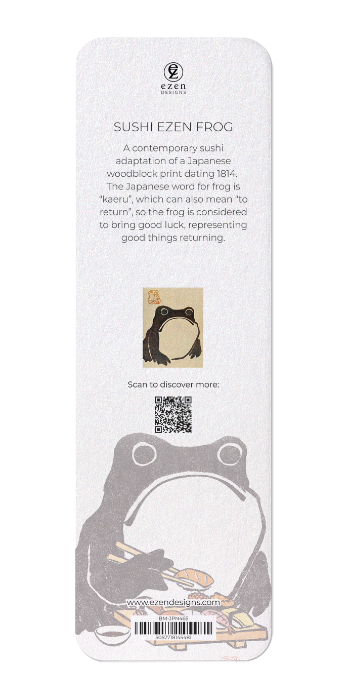 Ezen Designs - Sushi Ezen Frog - Bookmark - Back