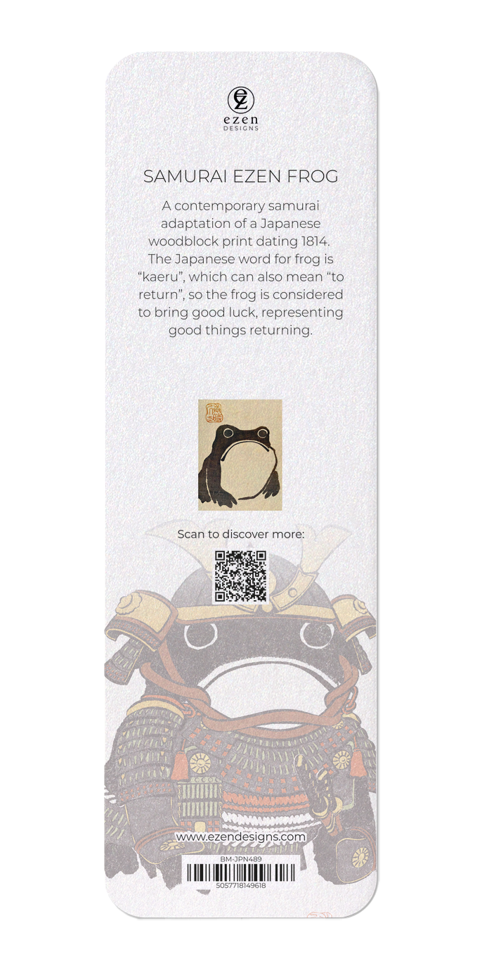 Ezen Designs - Samurai Ezen Frog - Bookmark - Back