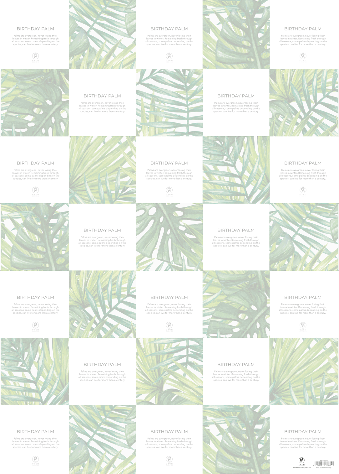 BIRTHDAY PALM: Wrapping Paper