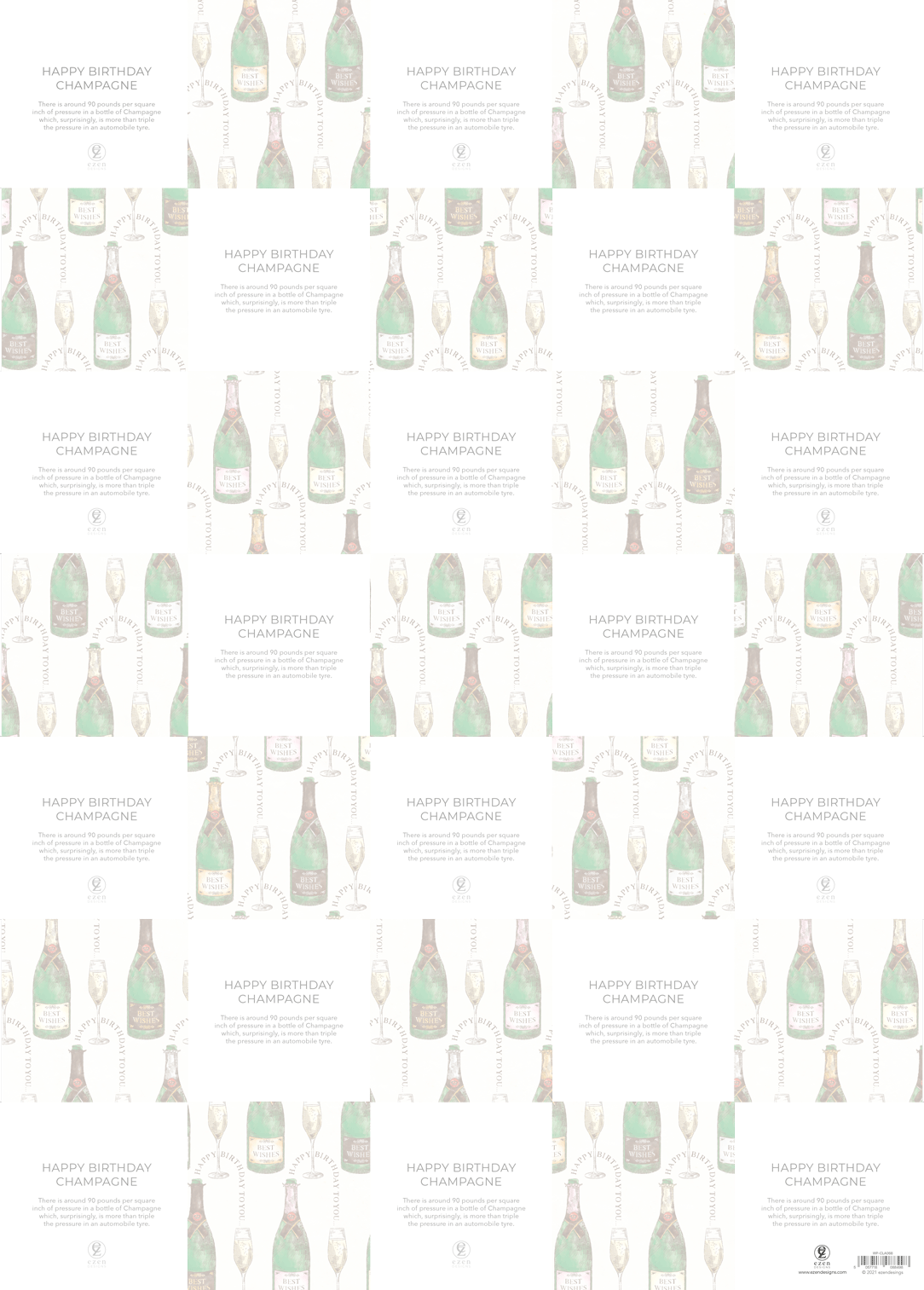 HAPPY BIRTHDAY CHAMPAGNE: Wrapping Paper