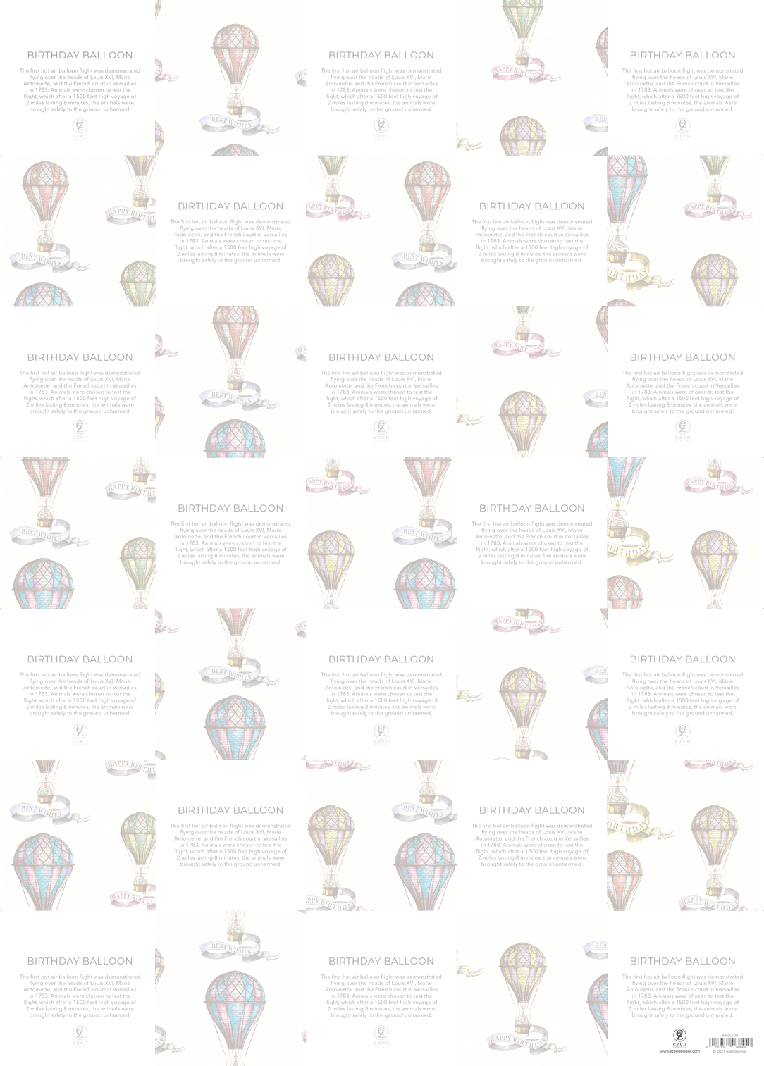 BIRTHDAY BALLOON: 25xSheets