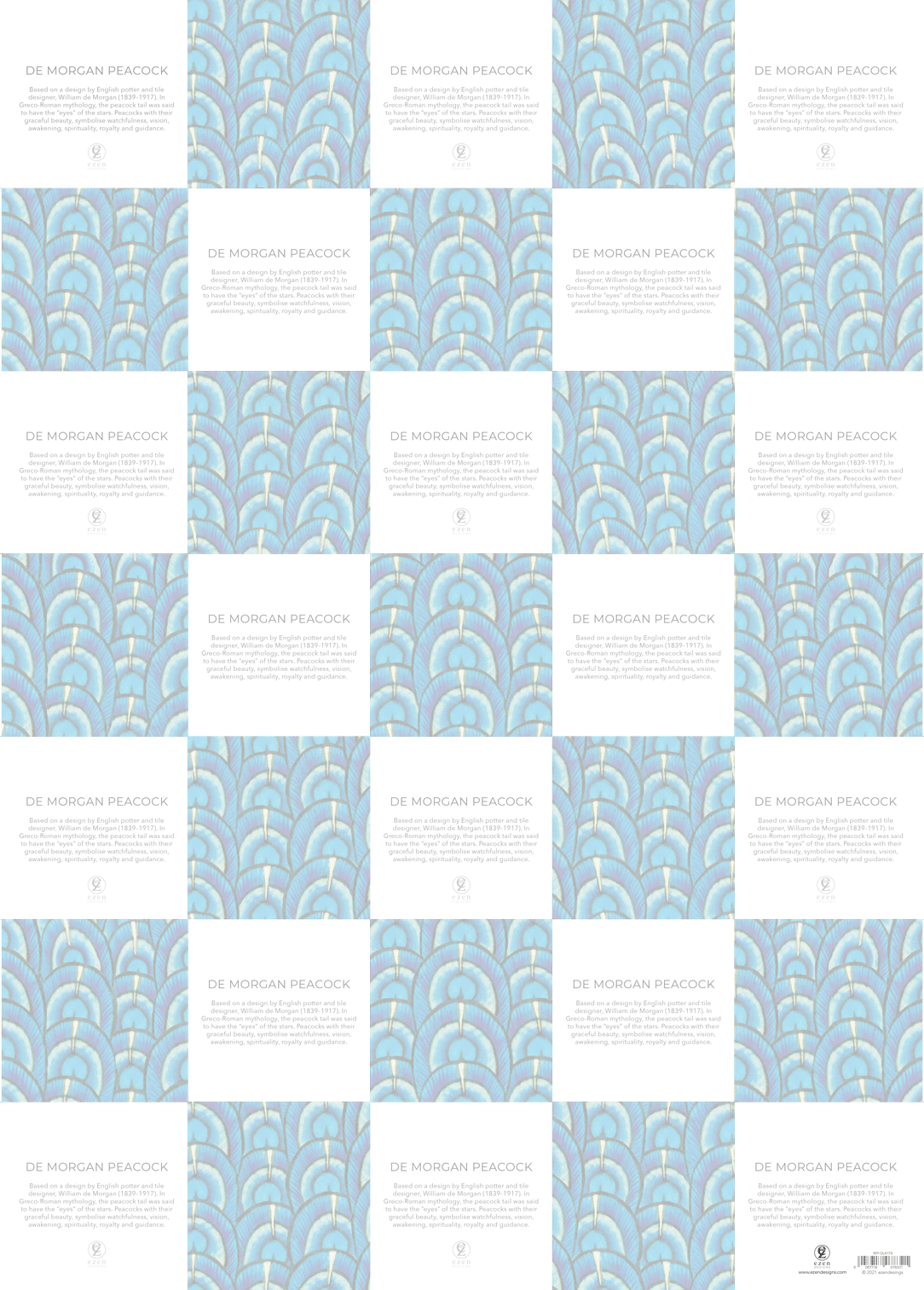 DE MORGAN PEACOCK: Wrapping Paper