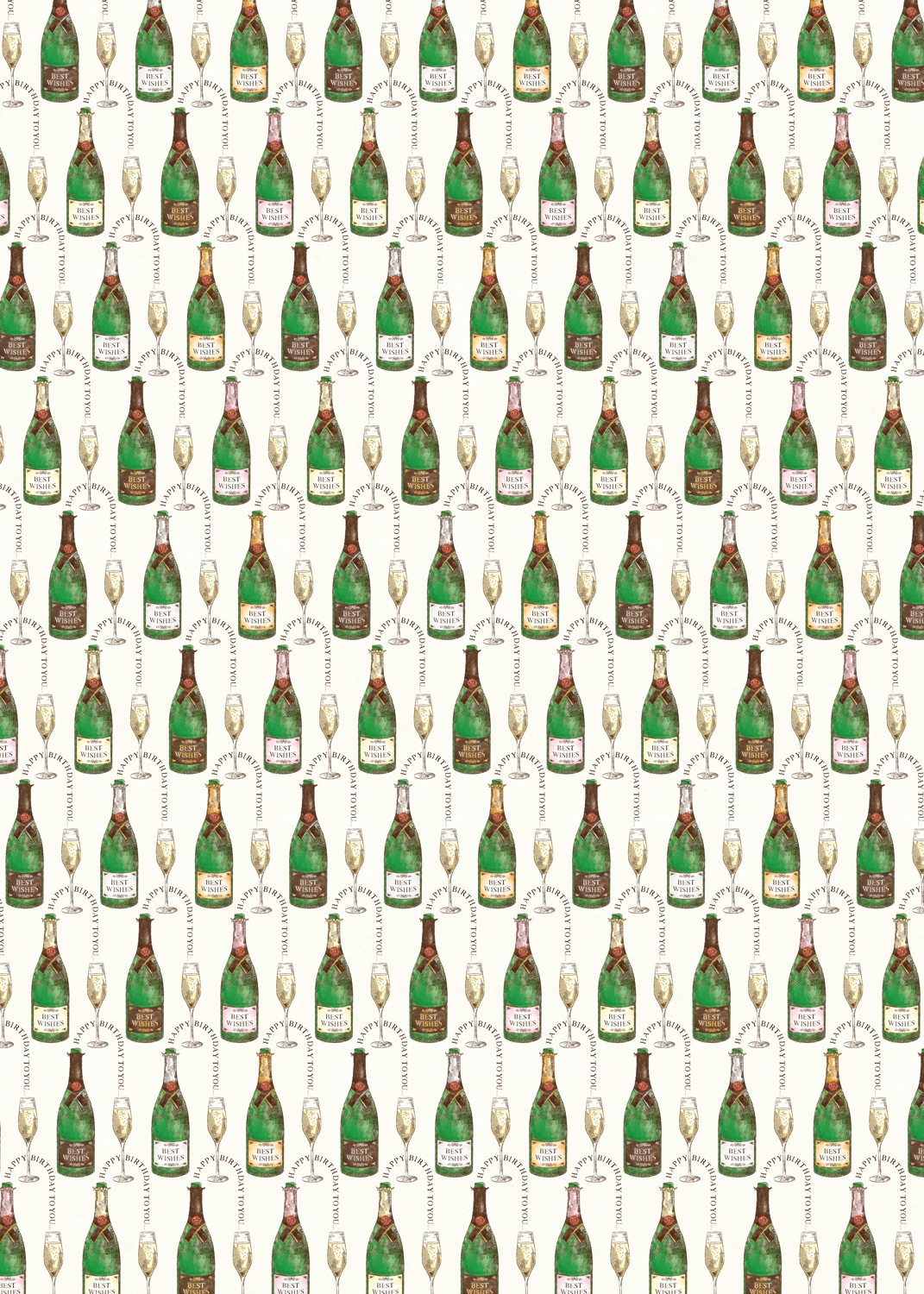 HAPPY BIRTHDAY CHAMPAGNE: Wrapping Paper