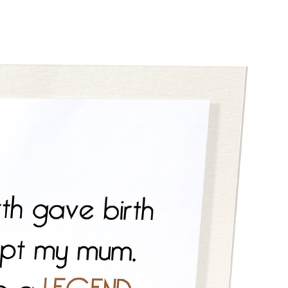 BIRTH OF A LEGEND: Funny Animal Art Print