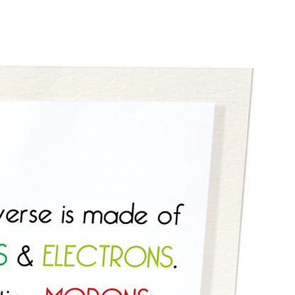 UNIVERSE AND MORONS: Funny Animal Art Print