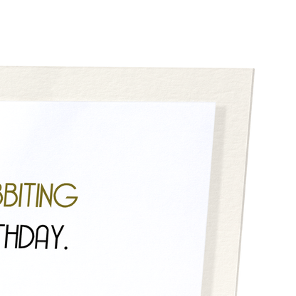 A RIBBITING BIRTHDAY: Funny Animal Art Print