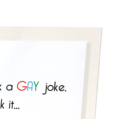 GAY JOKE BUTT FUCK: Funny Animal Art Print