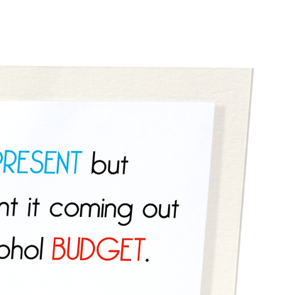 ALCOHOL BUDGET: Funny Animal Art Print
