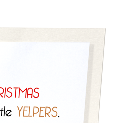 SANTA'S YELPERS: Funny Animal Art Print