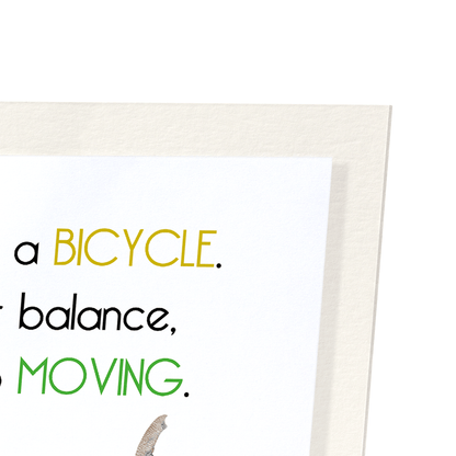 ELEPHANT AND BICYCLE: Funny Animal Art Print